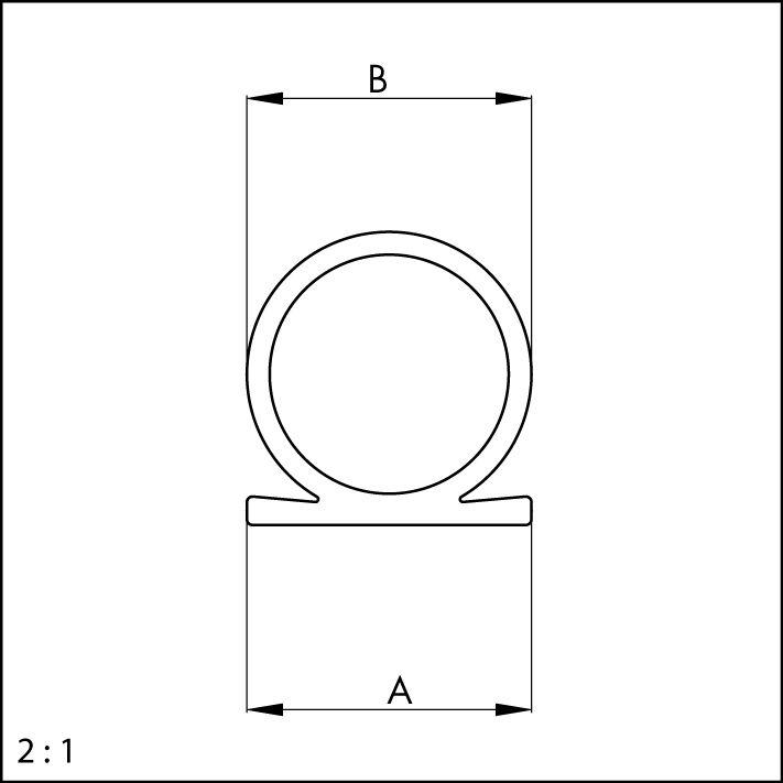 Ellen Selbstklebende Silikon Gummidichtung Omega Profil 137, 7 x 7 mm,  selbstklebend, Meterware im Doppelstrang (halbe Länge!), Farbe schwarz, Flügelfalz- Türanschlagdichtung, Rolladen- und Sonnenschutzprodukte