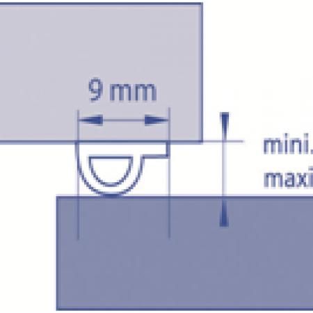 Ellen Joint de porte et fenêtre 1,5 à 4,5 mm, L.7.5 m blanc