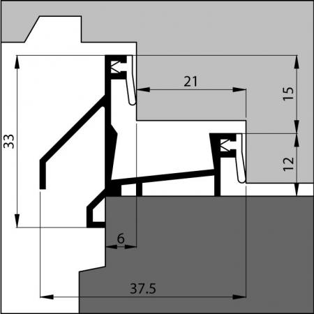 ANB 11 aluminium wear strip detail