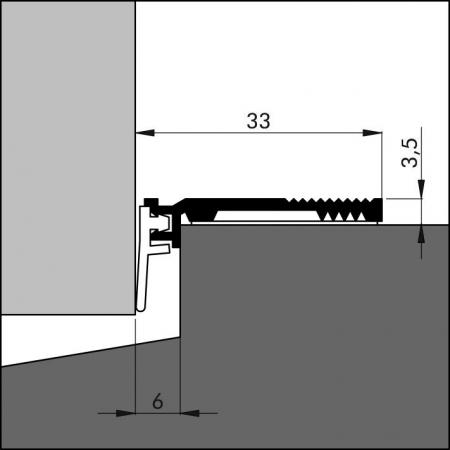 ANB 6 self-adhesive wear strip detail