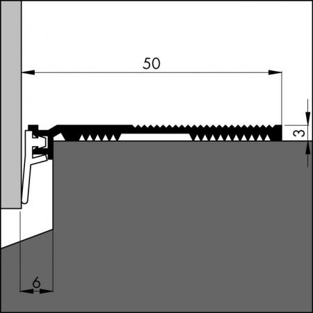 Aluminium wear strip ANB 7 detail