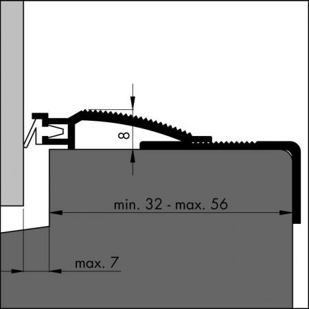 ARP 6 aluminium wear strip detail