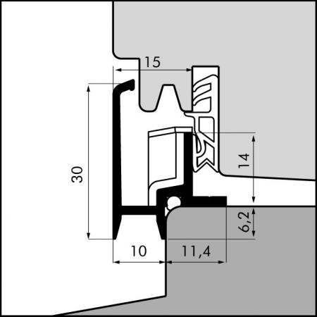 Aanslagprofiel AS15-10 detail