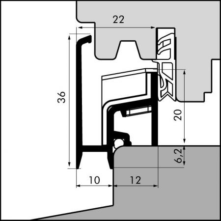 Aanslagprofiel AS22-10H detail