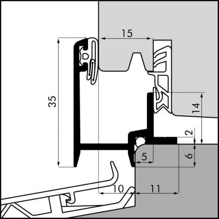 Aanslagprofiel AV15-10H detail