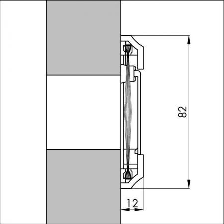 Brievenbus tochtafsluiter met klep wit detail