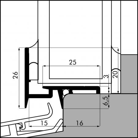 Beglazingsprofiel BS15 tech