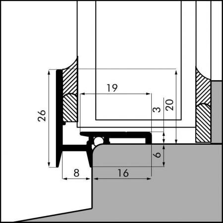 BS-8 glazing profile detail