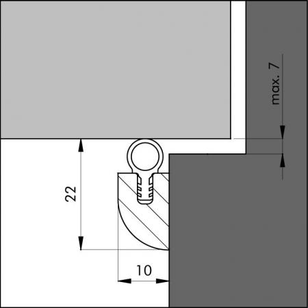 Opbouwprofiel HTS tochtprofiel beuken detail