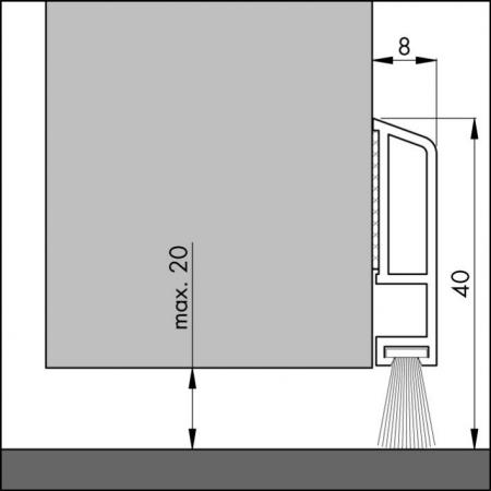 PDS B ZK door bottom seal detail