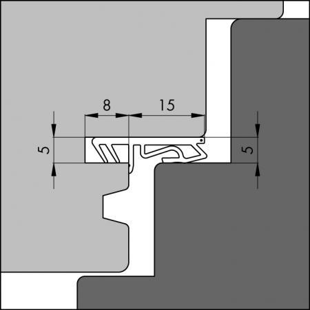 Kerf-in weatherstrip 1501 SCF detail