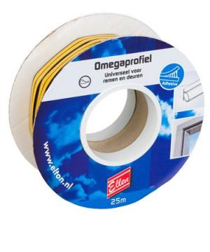 Self-adhesive weatherstrip Omega (25m)